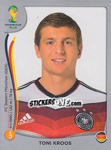Sticker Toni Kroos - FIFA World Cup Brazil 2014. Platinum edition n. 498 - Panini