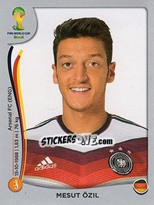 Sticker Mesut Özil - FIFA World Cup Brazil 2014. Platinum edition - Panini