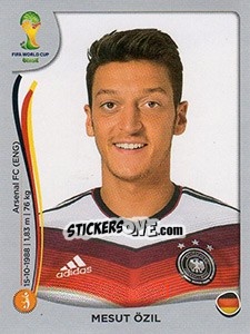 Sticker Mesut Özil - FIFA World Cup Brazil 2014. Platinum edition n. 499 - Panini
