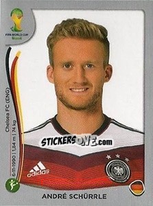 Sticker André Schürrle - FIFA World Cup Brazil 2014. Platinum edition n. 503 - Panini