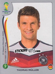 Sticker Thomas Müller - FIFA World Cup Brazil 2014. Platinum edition n. 505 - Panini