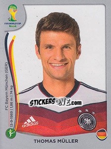 Figurina Thomas Müller - FIFA World Cup Brazil 2014. Platinum edition - Panini