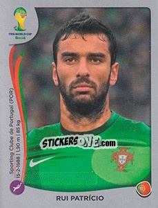 Sticker Rui Patricio - FIFA World Cup Brazil 2014. Platinum edition n. 509 - Panini