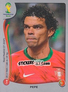 Sticker Pepe - FIFA World Cup Brazil 2014. Platinum edition n. 510 - Panini