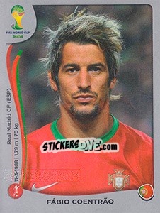 Sticker Fábio Coentrão - FIFA World Cup Brazil 2014. Platinum edition n. 513 - Panini