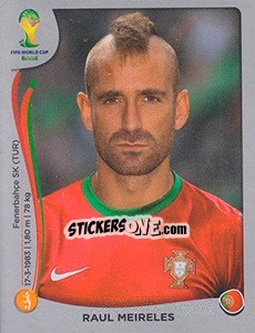 Sticker Raul Meireles - FIFA World Cup Brazil 2014. Platinum edition n. 519 - Panini