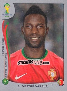 Sticker Silvestre Varela - FIFA World Cup Brazil 2014. Platinum edition n. 522 - Panini