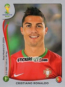 Sticker Cristiano Ronaldo - FIFA World Cup Brazil 2014. Platinum edition n. 523 - Panini