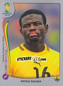 Sticker Fatau Dauda - FIFA World Cup Brazil 2014. Platinum edition n. 528 - Panini