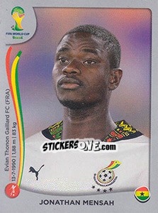 Sticker Jonathan Mensah - FIFA World Cup Brazil 2014. Platinum edition n. 530 - Panini