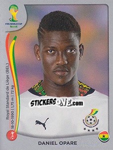 Sticker Daniel Opare - FIFA World Cup Brazil 2014. Platinum edition - Panini