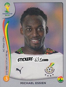 Figurina Michael Essien - FIFA World Cup Brazil 2014. Platinum edition - Panini