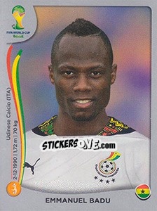 Sticker Emmanuel Badu - FIFA World Cup Brazil 2014. Platinum edition - Panini