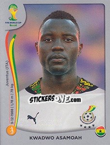 Sticker Kwadwo Asamoah - FIFA World Cup Brazil 2014. Platinum edition - Panini