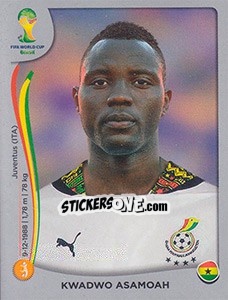 Cromo Kwadwo Asamoah - FIFA World Cup Brazil 2014. Platinum edition - Panini