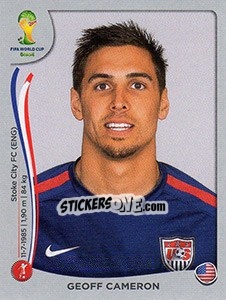 Sticker Geoff Cameron - FIFA World Cup Brazil 2014. Platinum edition n. 548 - Panini