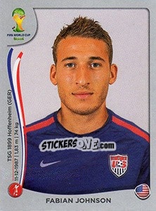 Sticker Fabian Johnson - FIFA World Cup Brazil 2014. Platinum edition - Panini