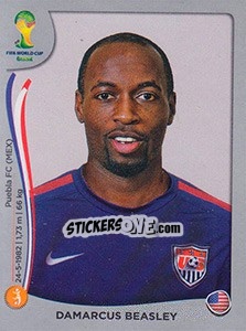 Sticker DaMarcus Beasley - FIFA World Cup Brazil 2014. Platinum edition n. 553 - Panini