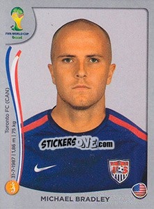 Sticker Michael Bradley - FIFA World Cup Brazil 2014. Platinum edition - Panini