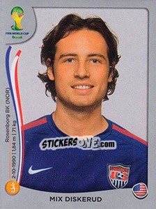 Sticker Mix Diskerud - FIFA World Cup Brazil 2014. Platinum edition n. 558 - Panini