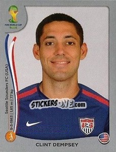 Sticker Clint Dempsey - FIFA World Cup Brazil 2014. Platinum edition n. 559 - Panini