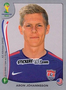 Sticker Aron Johannsson - FIFA World Cup Brazil 2014. Platinum edition - Panini