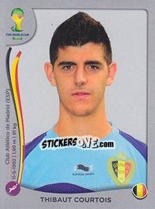 Sticker Thibaut Courtois - FIFA World Cup Brazil 2014. Platinum edition - Panini