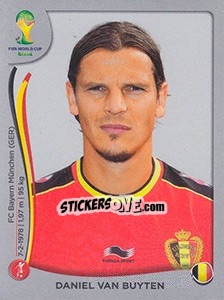 Sticker Daniel Van Buyten - FIFA World Cup Brazil 2014. Platinum edition - Panini