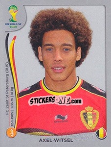 Sticker Axel Witsel - FIFA World Cup Brazil 2014. Platinum edition - Panini