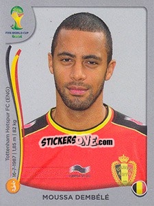 Sticker Mousa Dembélé - FIFA World Cup Brazil 2014. Platinum edition n. 574 - Panini
