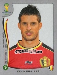 Sticker Kevin Mirallas - FIFA World Cup Brazil 2014. Platinum edition n. 580 - Panini