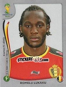 Sticker Romelu Lukaku - FIFA World Cup Brazil 2014. Platinum edition n. 581 - Panini