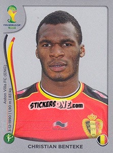 Sticker Christian Benteke - FIFA World Cup Brazil 2014. Platinum edition n. 582 - Panini