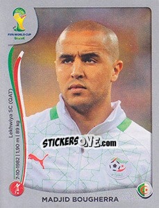 Cromo Madjid Bougherra - FIFA World Cup Brazil 2014. Platinum edition - Panini