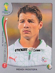 Sticker Mehdi Mostefa - FIFA World Cup Brazil 2014. Platinum edition n. 590 - Panini