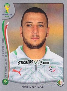 Figurina Nabil Ghilas - FIFA World Cup Brazil 2014. Platinum edition - Panini