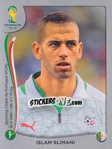 Figurina Islam Slimani - FIFA World Cup Brazil 2014. Platinum edition - Panini