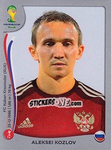 Figurina Aleksei Kozlov - FIFA World Cup Brazil 2014. Platinum edition - Panini