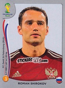 Figurina Roman Shirokov - FIFA World Cup Brazil 2014. Platinum edition - Panini