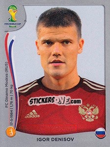 Sticker Igor Denisov - FIFA World Cup Brazil 2014. Platinum edition n. 612 - Panini