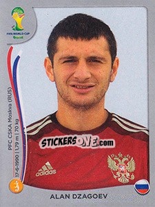 Cromo Alan Dzagoev - FIFA World Cup Brazil 2014. Platinum edition - Panini