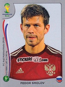 Sticker Fedor Smolov - FIFA World Cup Brazil 2014. Platinum edition n. 618 - Panini