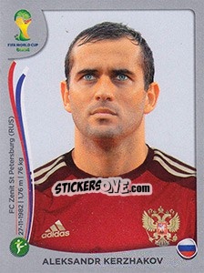 Sticker Aleksandr Kerzhakov - FIFA World Cup Brazil 2014. Platinum edition - Panini