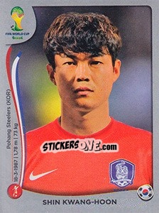 Sticker Shin Kwang-Hoon - FIFA World Cup Brazil 2014. Platinum edition n. 628 - Panini