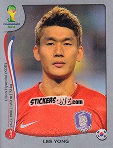 Sticker Lee Yong - FIFA World Cup Brazil 2014. Platinum edition n. 629 - Panini