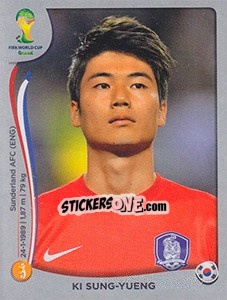 Sticker Ki Sung-Yueng - FIFA World Cup Brazil 2014. Platinum edition - Panini