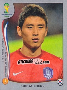 Sticker Koo Ja-Cheol - FIFA World Cup Brazil 2014. Platinum edition n. 633 - Panini