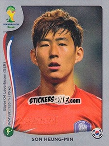 Sticker Son Heung-Min - FIFA World Cup Brazil 2014. Platinum edition n. 635 - Panini