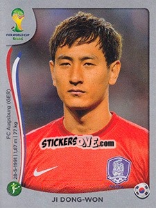 Sticker Ji Dong-Won - FIFA World Cup Brazil 2014. Platinum edition - Panini