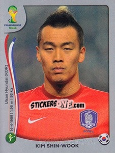 Sticker Kim Shin-Wook - FIFA World Cup Brazil 2014. Platinum edition - Panini